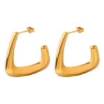 Gold C-Hoop Earrings