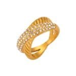 Twisted Gold & Diamond Ring