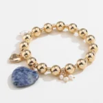 Heart Natural Stone Bracelet