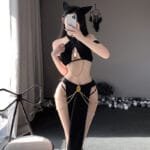 Sexy Cosplay Lingerie Set | Glitter Cat Costume Anime Egyptian Anubis Mummy Lingerie