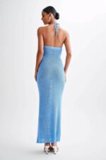 Floral Appliqué Crochet Maxi Dress - Image 6