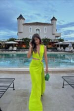 V-neck High Slit Maxi Dress - Image 5