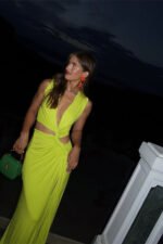 V-neck High Slit Maxi Dress - Image 3