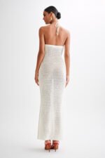 Floral Appliqué Crochet Maxi Dress - Image 12