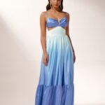 Cut-out Gradient Maxi Slip Dress