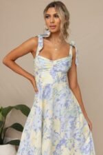 Printed Strap Midi Dress - Image 2