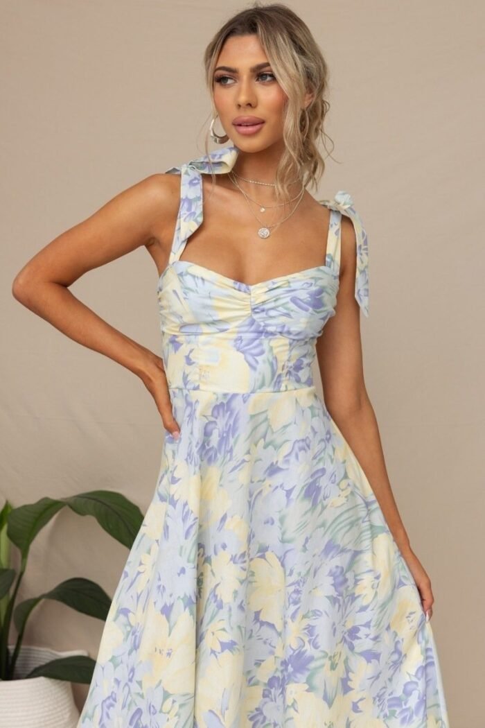 Printed Strap Midi Dress - Image 2