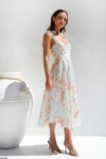 Printed Strap Midi Dress - Image 7