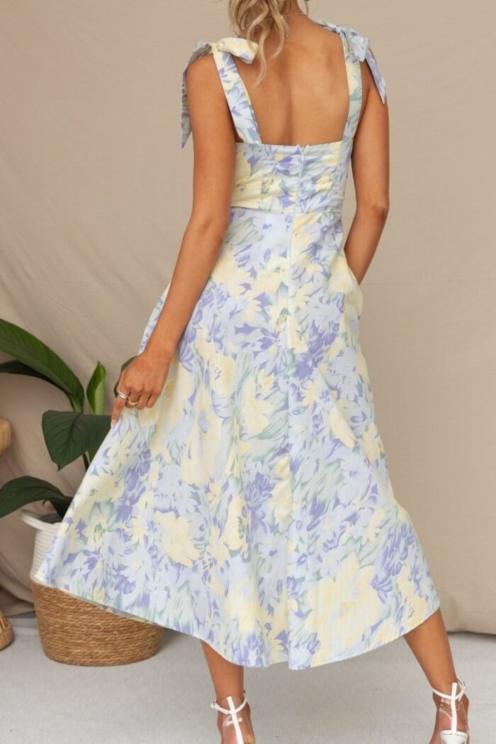 Printed Strap Midi Dress - Image 4