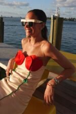 Rose Detailed High Slit Maxi Dress - Image 5