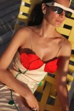 Rose Detailed High Slit Maxi Dress - Image 6