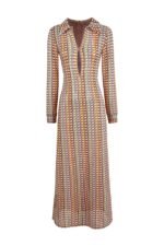 V-neck Collared Crochet Maxi Dress - Image 8