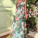 Floral Printed Strap Maxi Dress