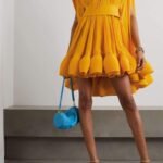 Cape-effect Ruffle Mini Dress