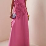 Flower Embellished Sleeveless Maxi Dress