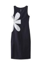 Floral Printed Cut-out Midi Dress - Image 14