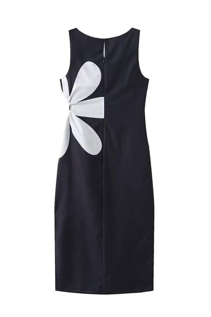 Floral Printed Cut-out Midi Dress - Image 14