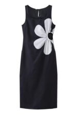Floral Printed Cut-out Midi Dress - Image 13