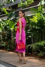 Floral Printed Cut-out Midi Dress - Image 3