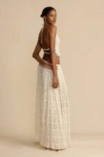 White Backless Pleated Set - Image 4
