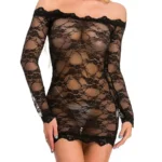 Off-Shoulder Bodycon Nightdress Sexy Lingerie for Women