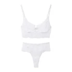 2-Piece Embroidered Mesh Underwire Bra & Thong Set - Image 6