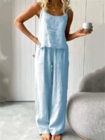Women's Cotton And Linen Pajamas Sets