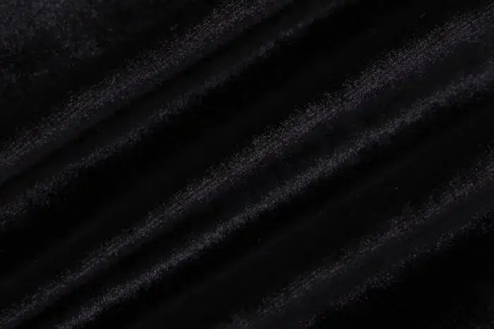 Elegant Black Velvet Cutout Evening Gown – Feather Cuff Detail - Image 15