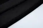 Elegant Black Velvet Cutout Evening Gown – Feather Cuff Detail - Image 14