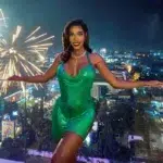 Glamorous Gold Metallic Mini Dress Sparkling Halter Backless Night Out Dress - Image 25