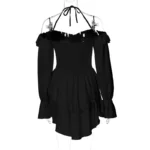 Blush Pink Off-Shoulder Ruffle Mini Dress - Image 11