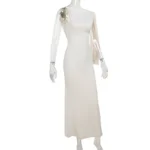 One-Shoulder Maxi Dress with Bow Accent - Image 8