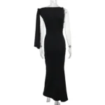 One-Shoulder Maxi Dress with Bow Accent - Image 15