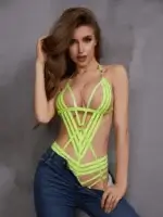 Strappy Cut-Out Bodysuit Teddy Lingerie - Image 20