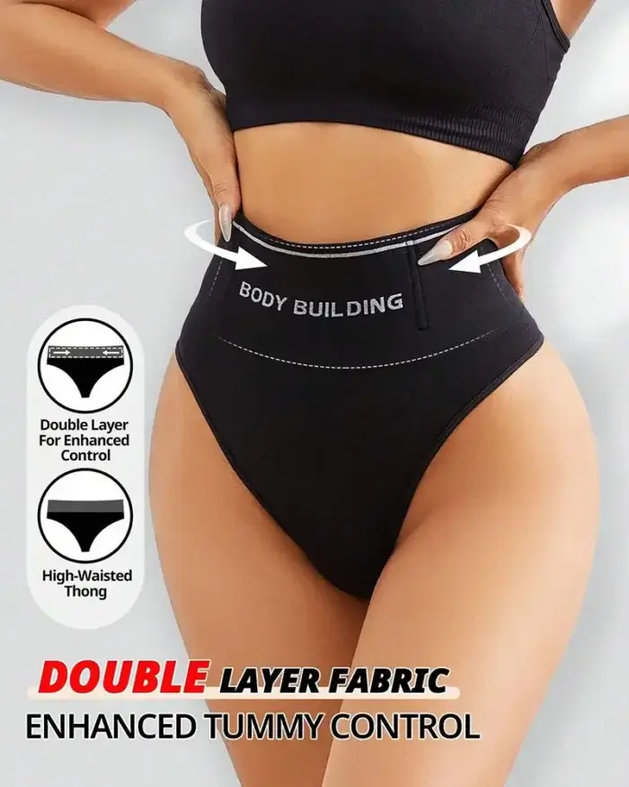 Tummy Control Shapewear High-Waisted Thong Seamless Slimming Panties & Butt Lift Comfort Fit Body Shaper - Image 4