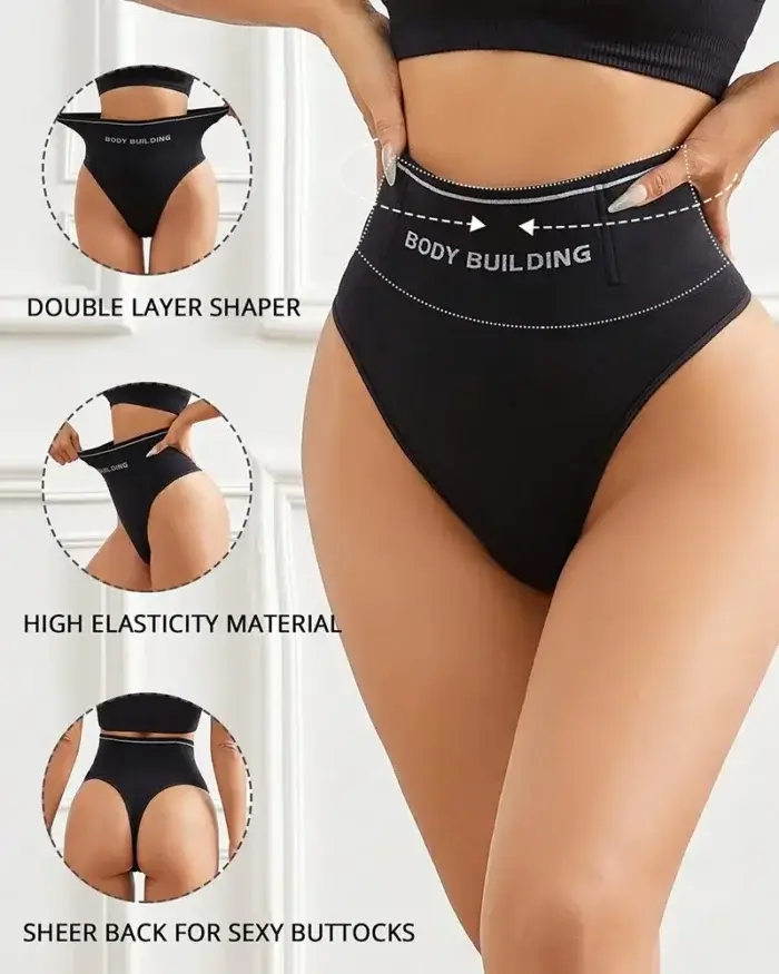 Tummy Control Shapewear High-Waisted Thong Seamless Slimming Panties & Butt Lift Comfort Fit Body Shaper - Image 5