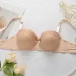 Lace Trim Push-Up Bra & Mesh Embroidered Thong Set - Image 15