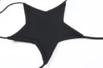 Black Faux Leather Hollow-Out Strappy Bikini Top - Image 6