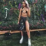 Black Faux Leather Hollow-Out Strappy Bikini Top - Image 9