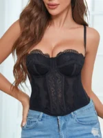Elegant Lace Corset Bustier Top - Image 6