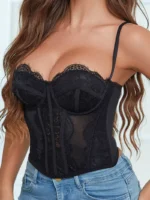 Elegant Lace Corset Bustier Top - Image 9