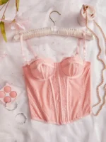 Elegant Lace Corset Bustier Top - Image 31