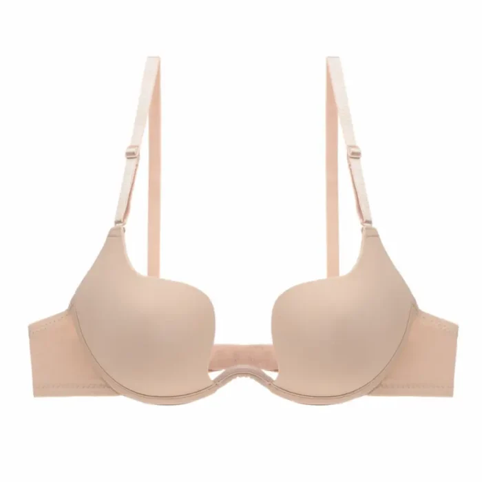 Ultra-Deep U Plunge Push-Up Bra – Backless Seamless Lift - Image 4