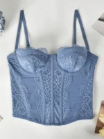Elegant Lace Corset Bustier Top - Image 5