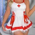 Playful Nurse Costume Lingerie Dress