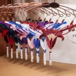 Low-Rise Open Crotch Embroidery Panties Pearl Massage Thongs Underwear - Image 6