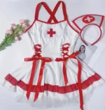 Playful Nurse Costume Lingerie Dress - Image 7