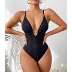 Hip Lifting Seamless Shapewear Sexy Deep V Wireless Backless Bodysuit