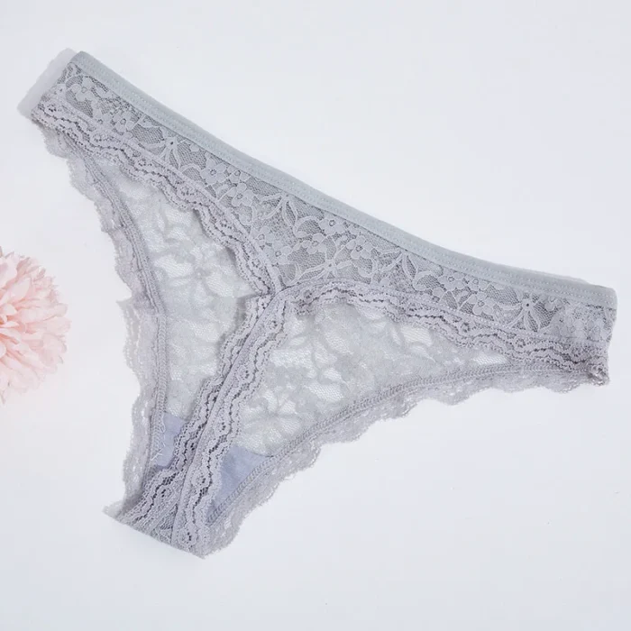 Sexy Sheer Lace Thong Panties - Image 10