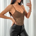 Sexy Sheer Floral Lace Bodysuit Lingerie With Underwire Support - Image 23